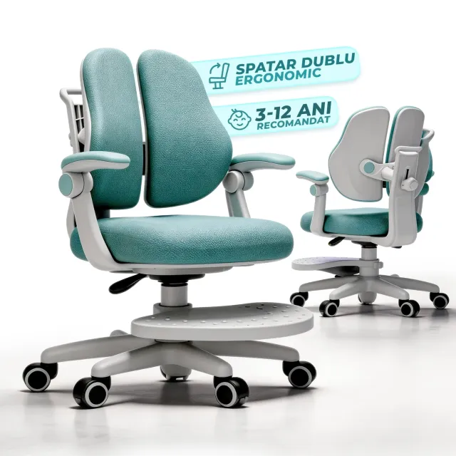 Timebox Scaun Ergonomic Copii 3-12 Ani Albastru