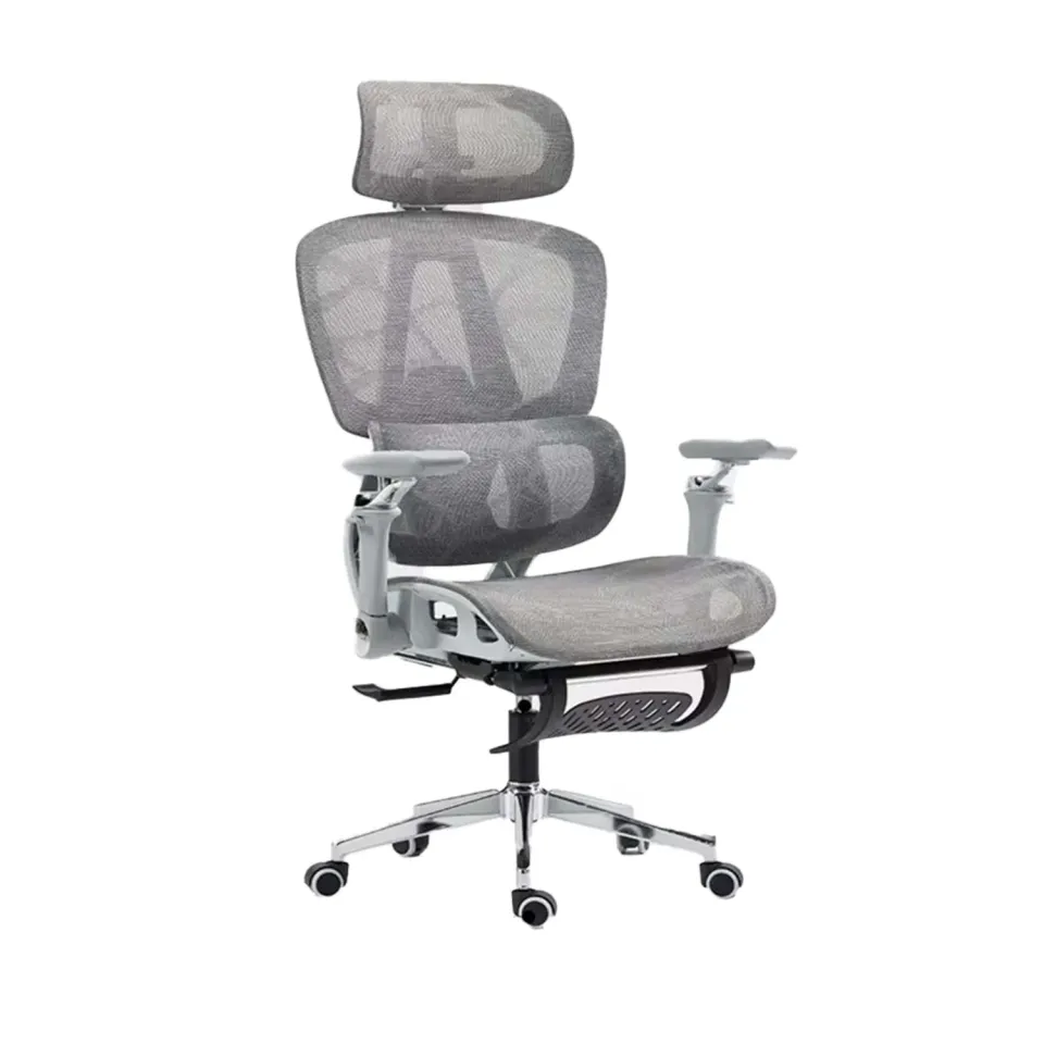Scaun birou Timebox 360° 9D gri ergonomic mesh