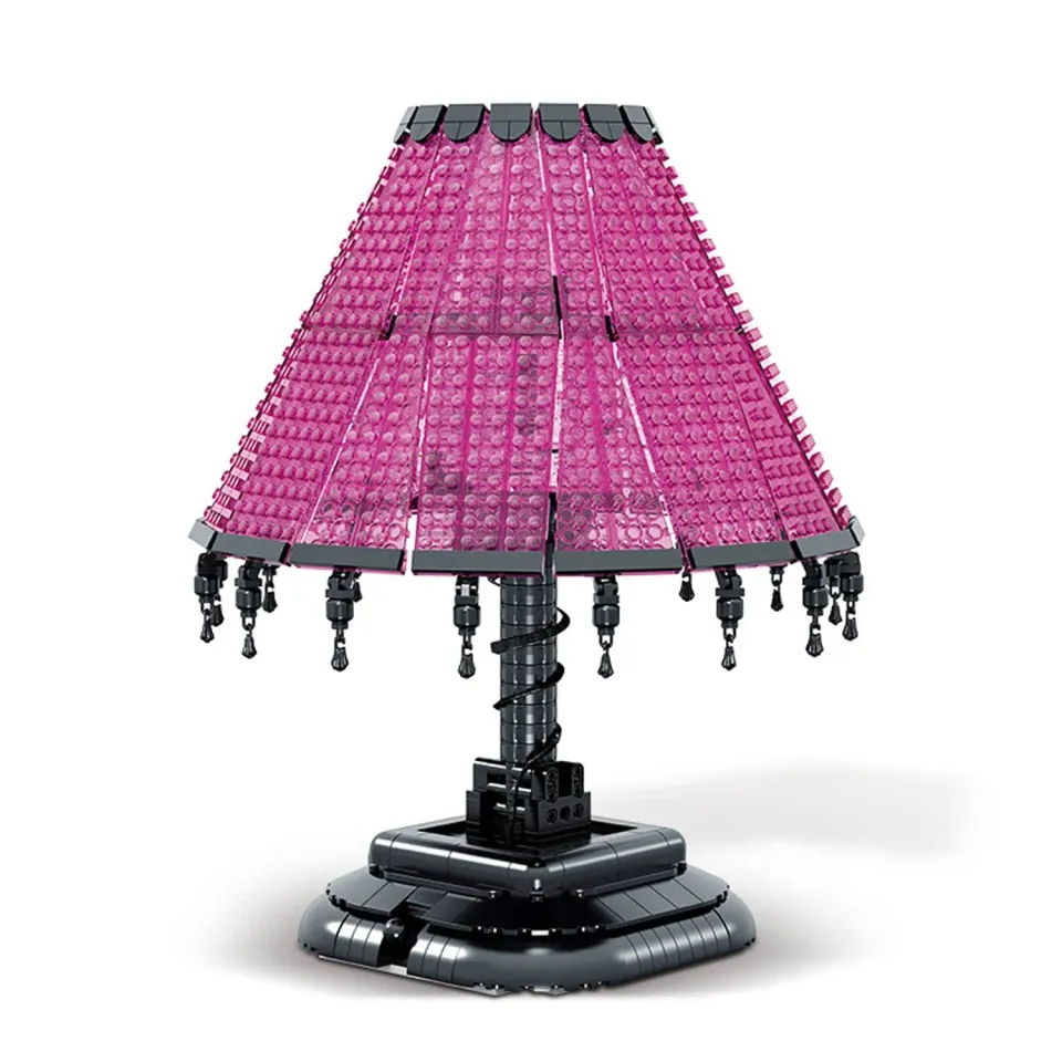 Timebox lampa retro LED DIY 900 piese roz