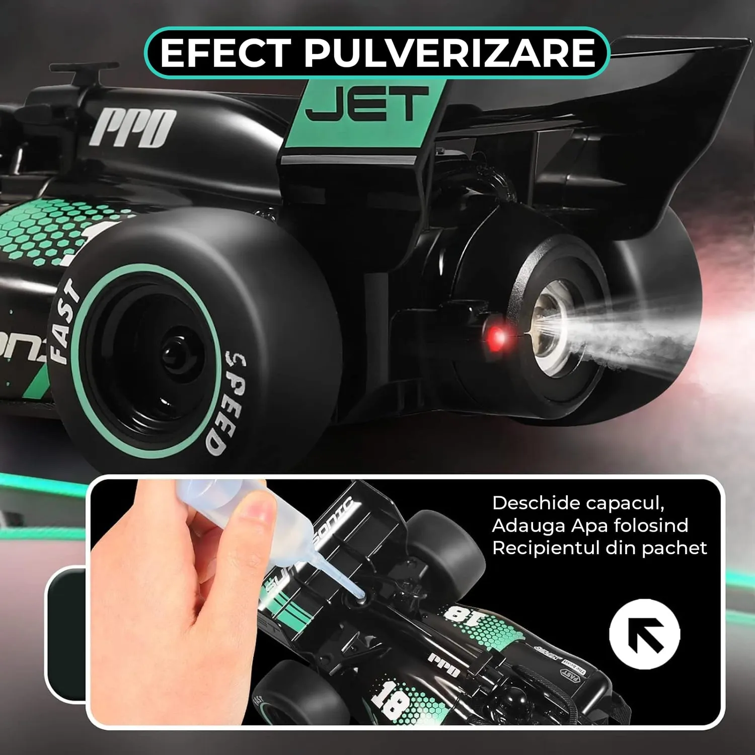 Timebox F1 masinuta RC 1:18 10km/h negru-albastru