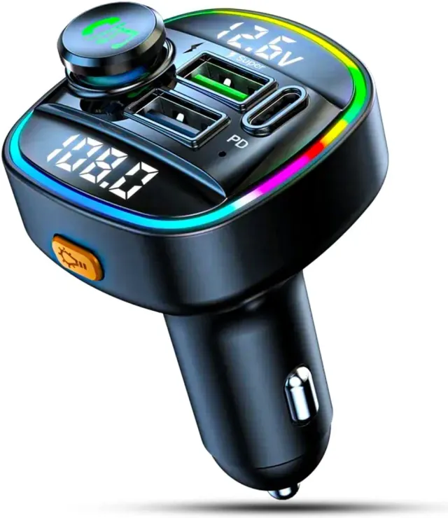 Timebox modulator FM hands-free negru Bluetooth Type-C