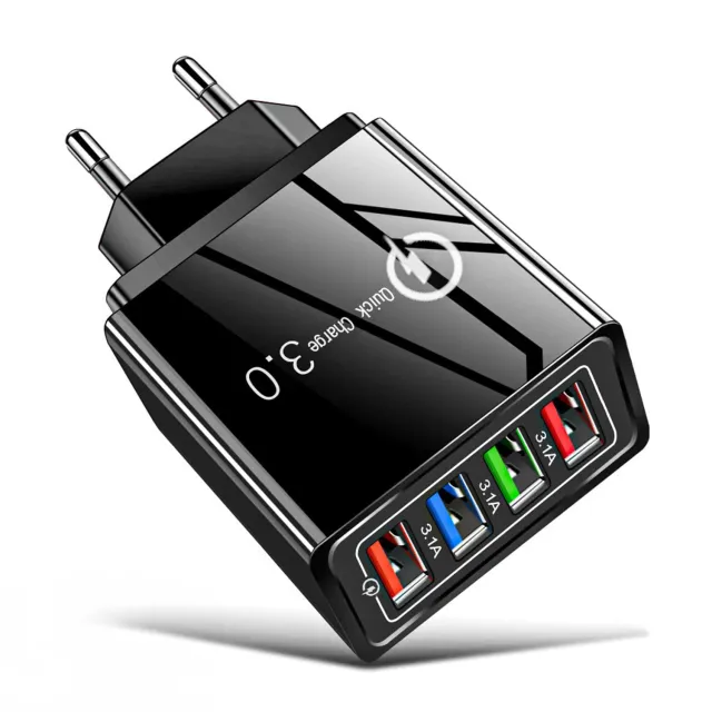 Timebox Incarcator retea 4 porturi 20W negru QC3