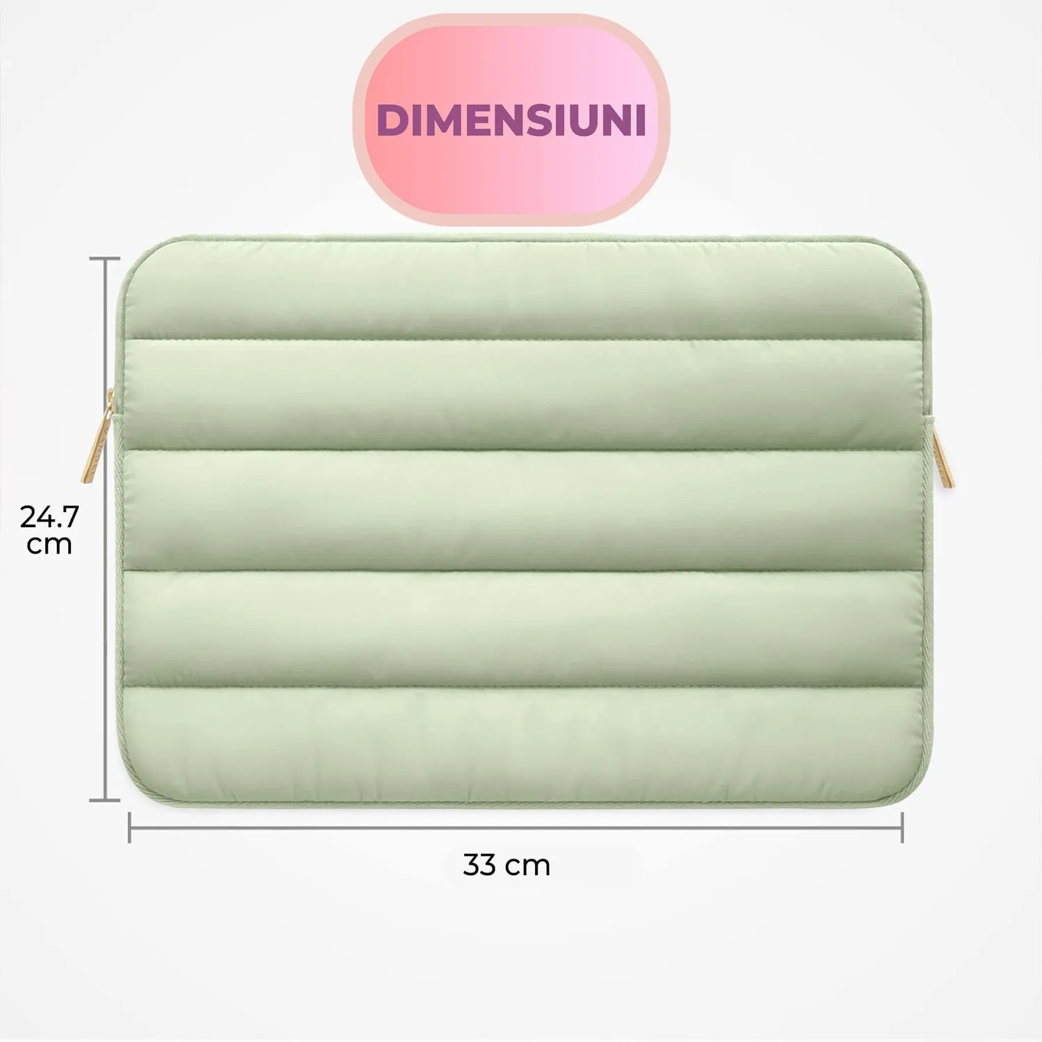 Timebox geanta laptop 14 inch verde impermeabila