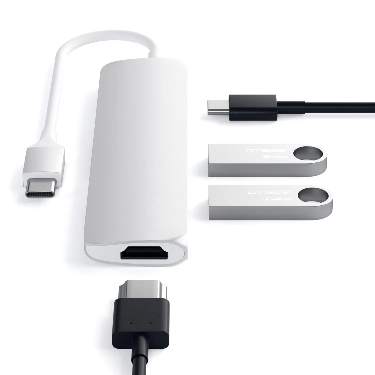 Satechi Type-C Slim Multi-Port Adapter 4K adaptor USB-C auriu HDMI