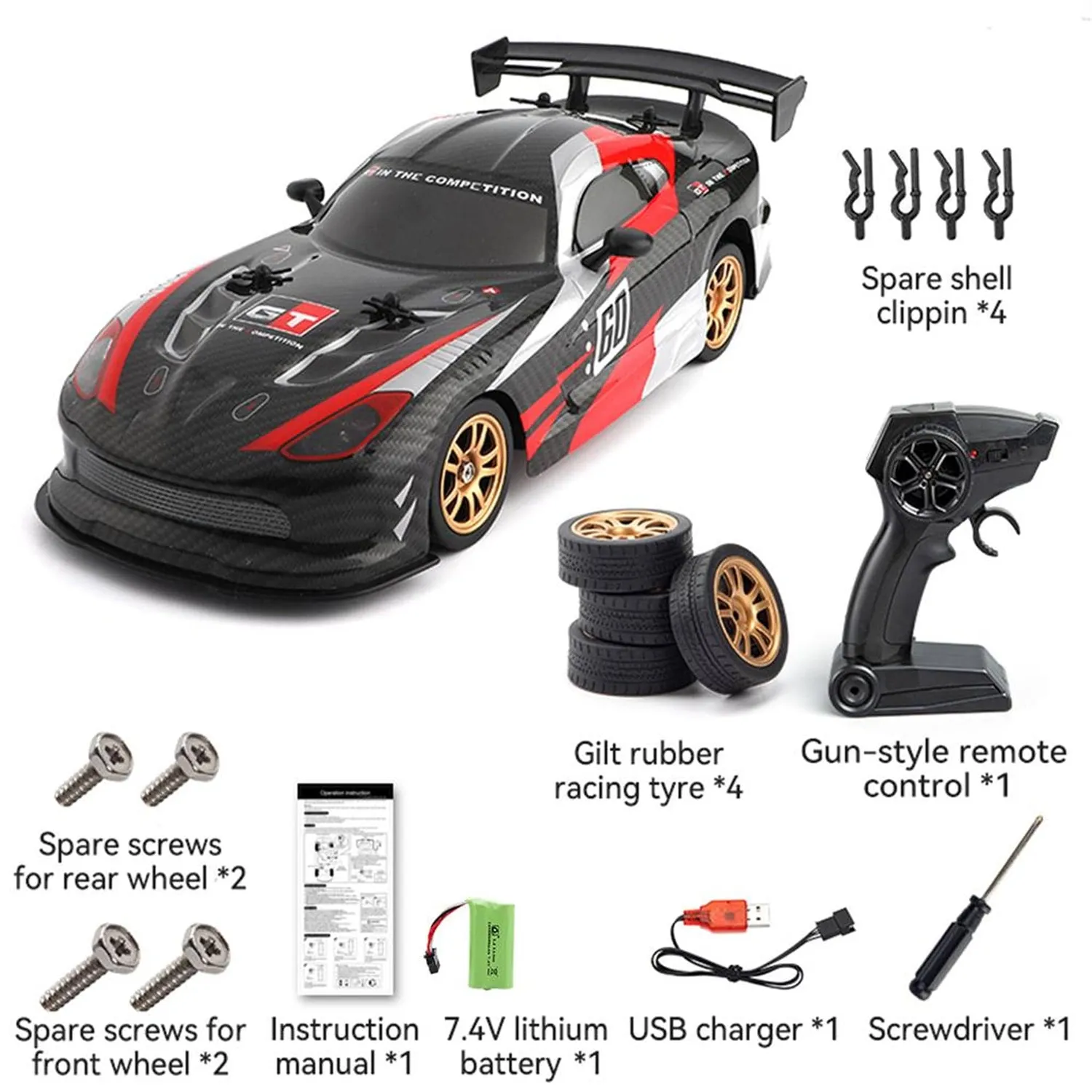 Timebox Drift masinuta RC 1:16 16km/h neagra 360