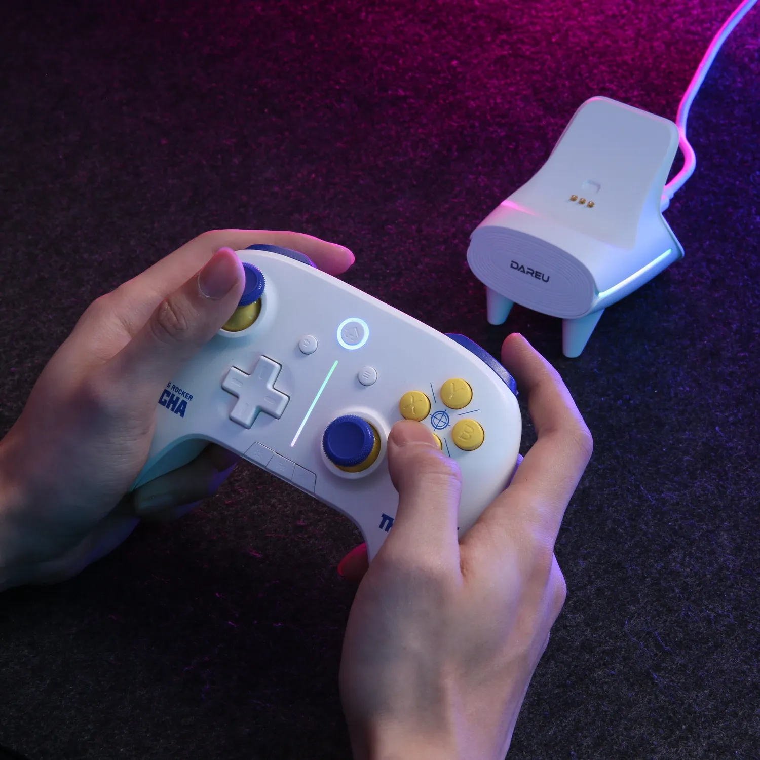 Dareu H106 PRO controller gaming albastru dock