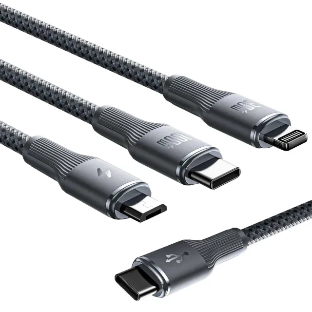 Timebox 3 in 1 100W Cablu Incarcare 1,5m Negru Micro-USB