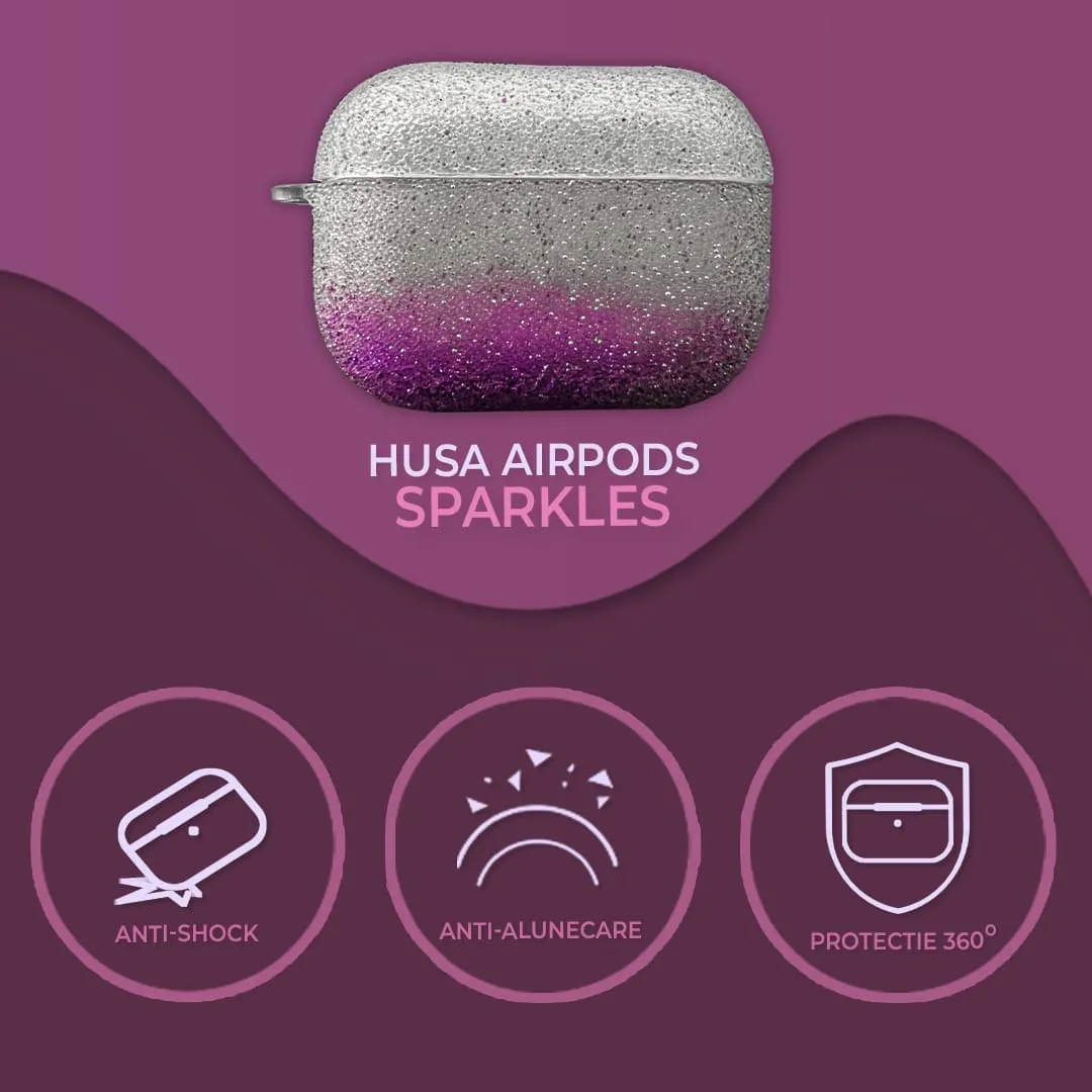 Timebox Sparkles husa AirPods Pro roz anti-soc