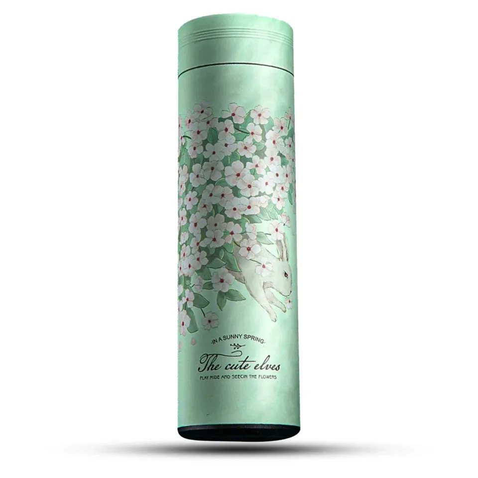Cana termos Timebox 450ml verde inox