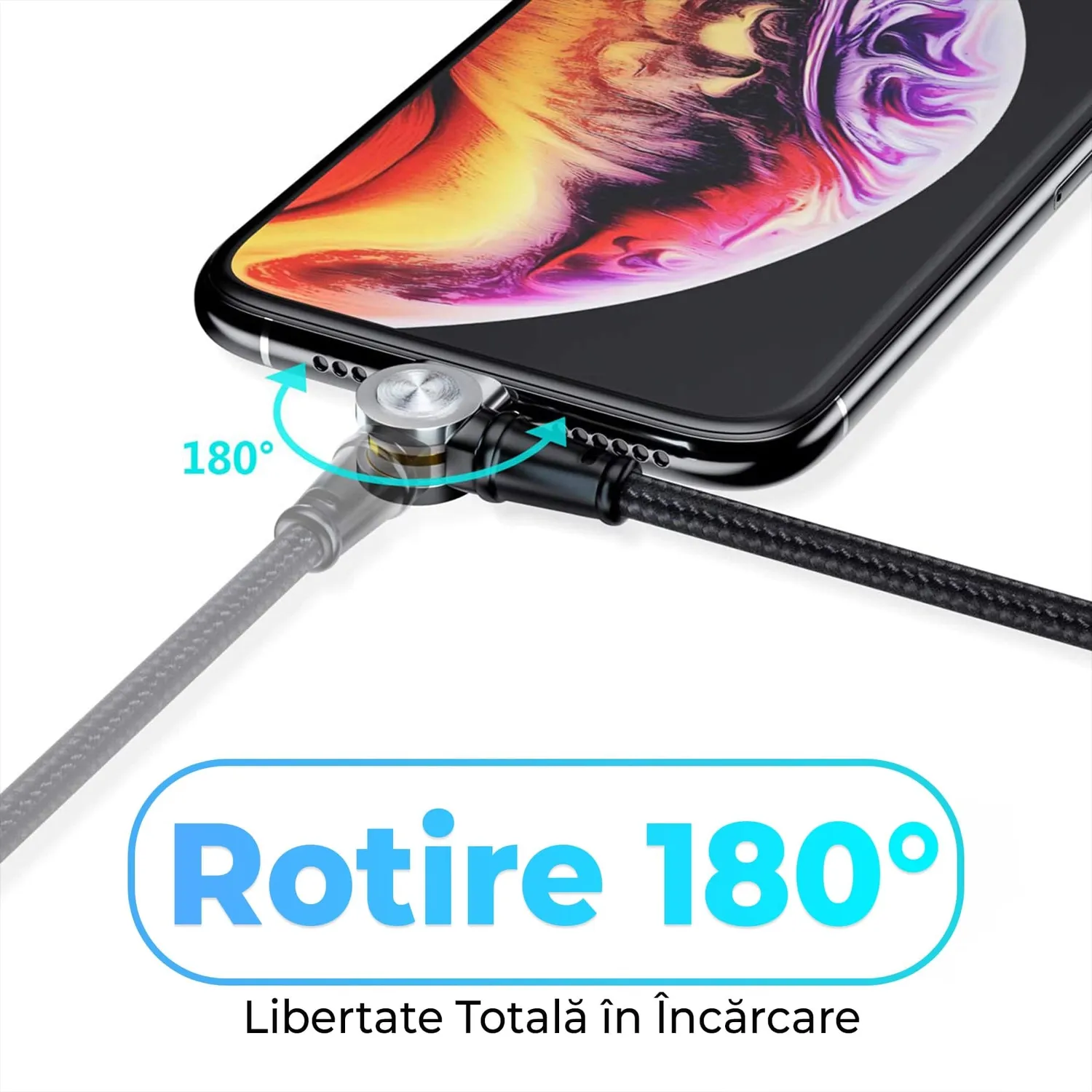 Timebox 3 în 1 cablu încărcare magnetic 60W 1m