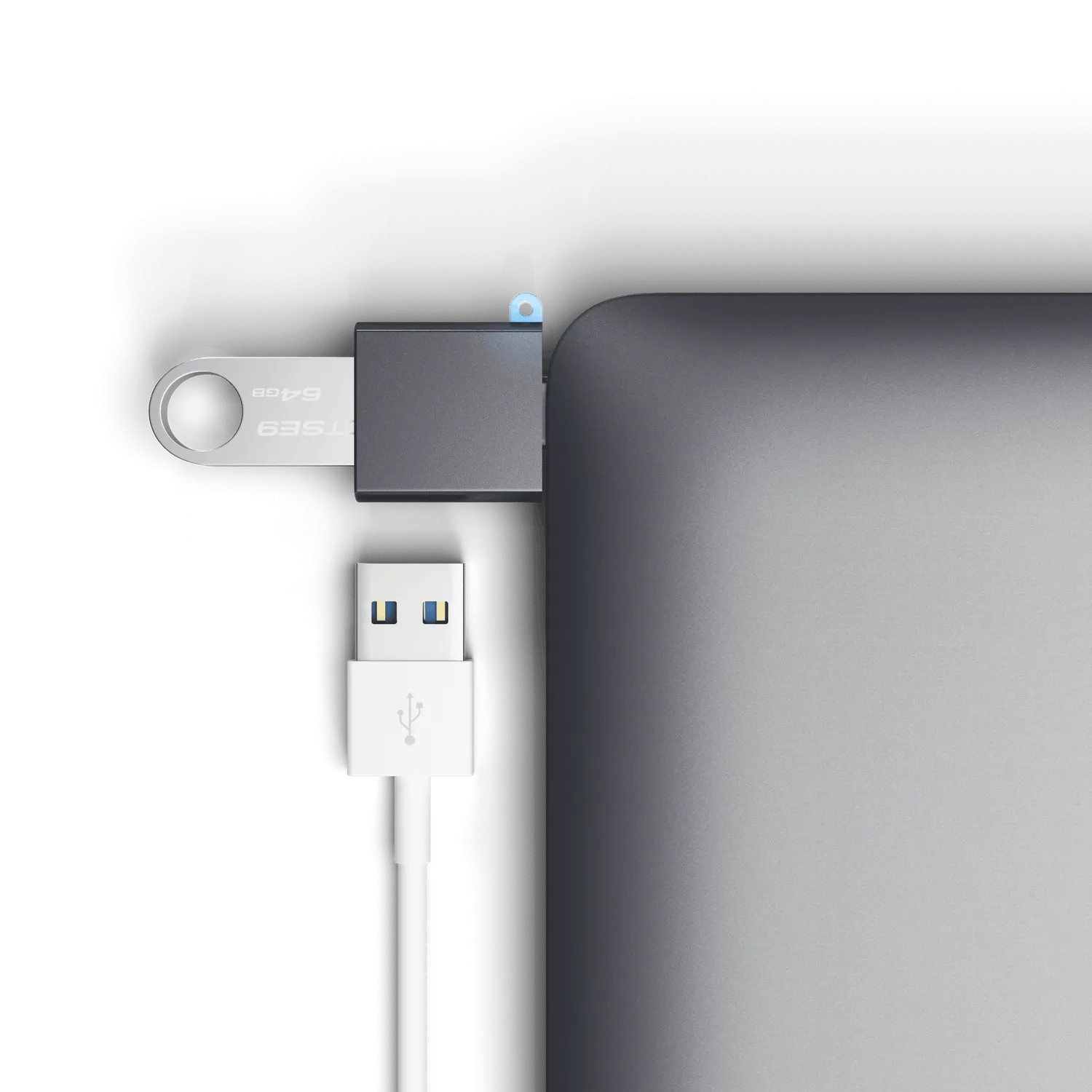 Satechi Aluminum USB-C la USB-A 3.0 adaptor auriu aluminiu