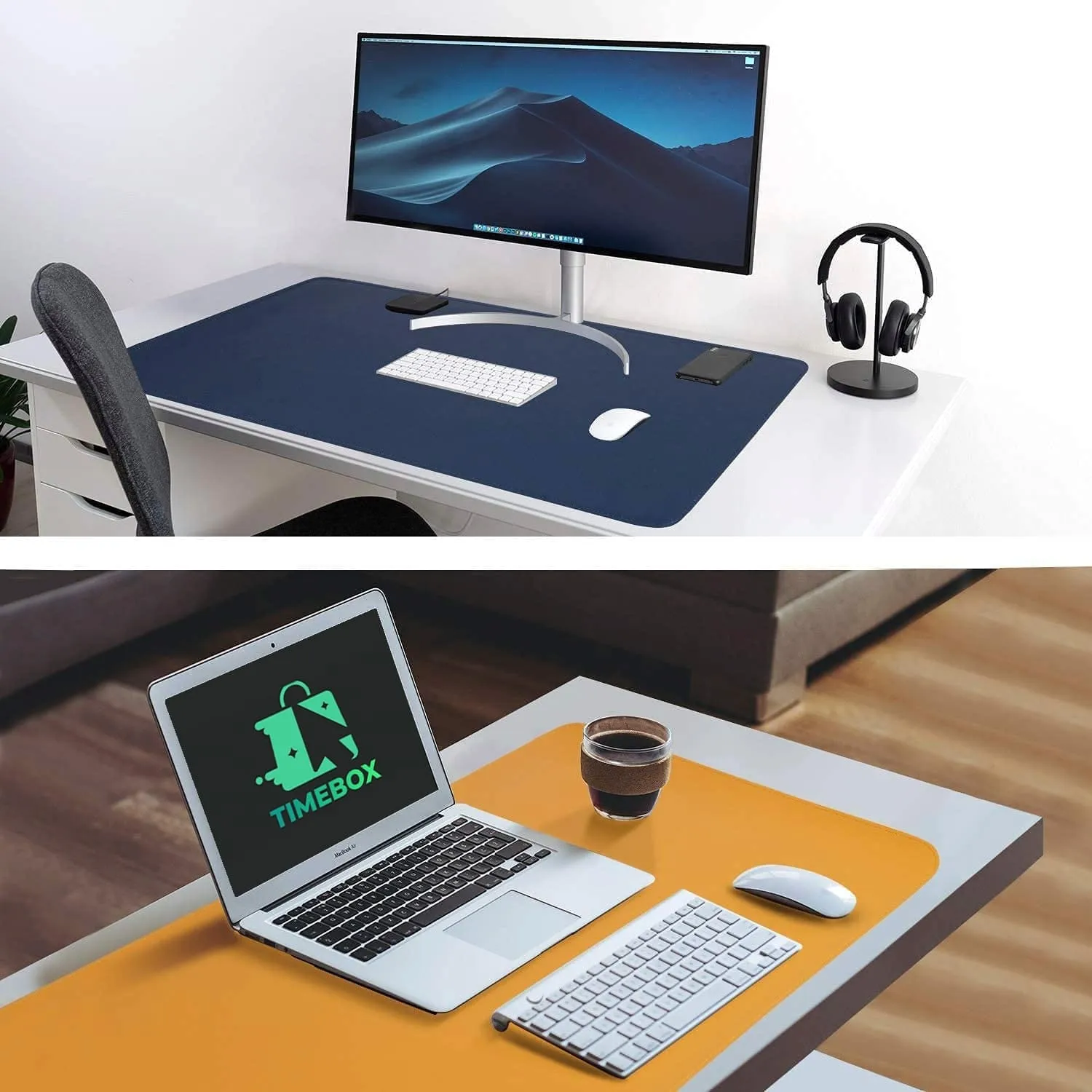 Timebox XXL mousepad gaming piele PU 80x40 impermeabil