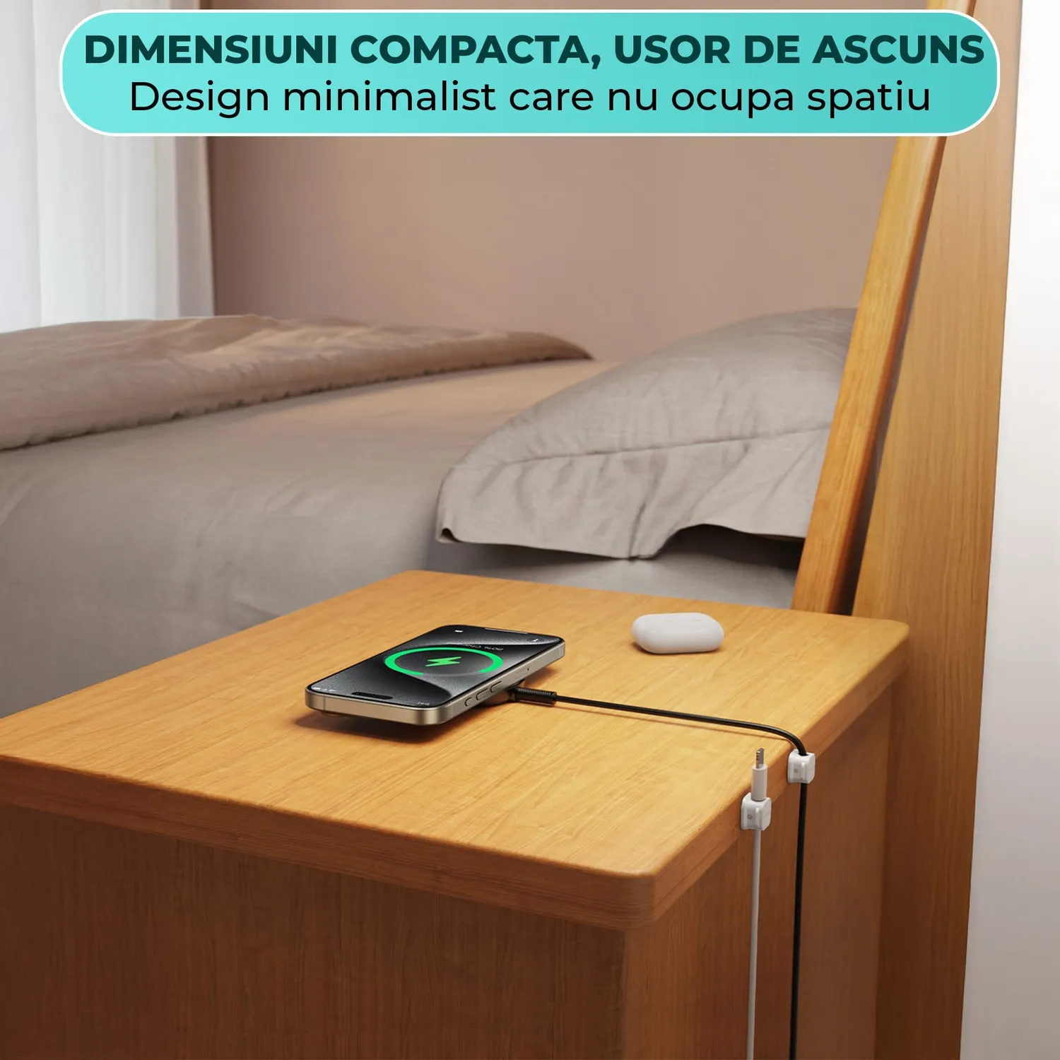 Timebox 7,5 mm set 6 clipuri magnetice albe