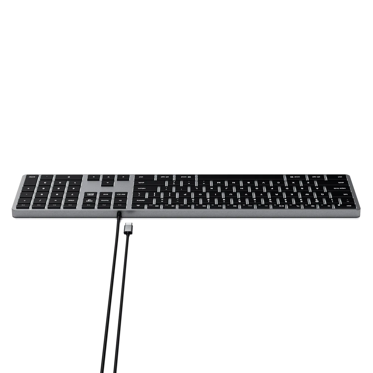 Satechi Slim W3 tastatură USB-C gri spațial iluminată cu numpad