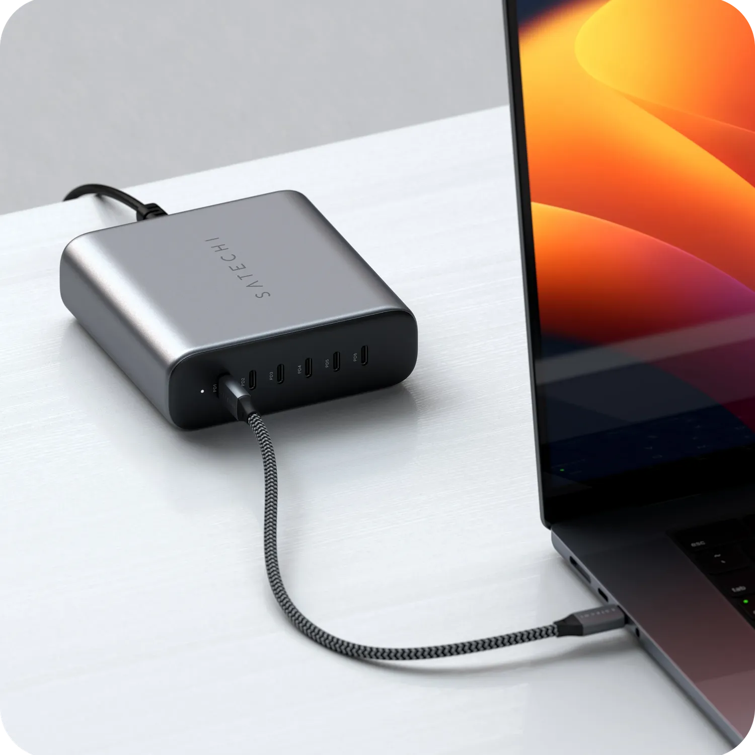 Satechi 200W incarcator USB-C 6 porturi GaN EU rapid
