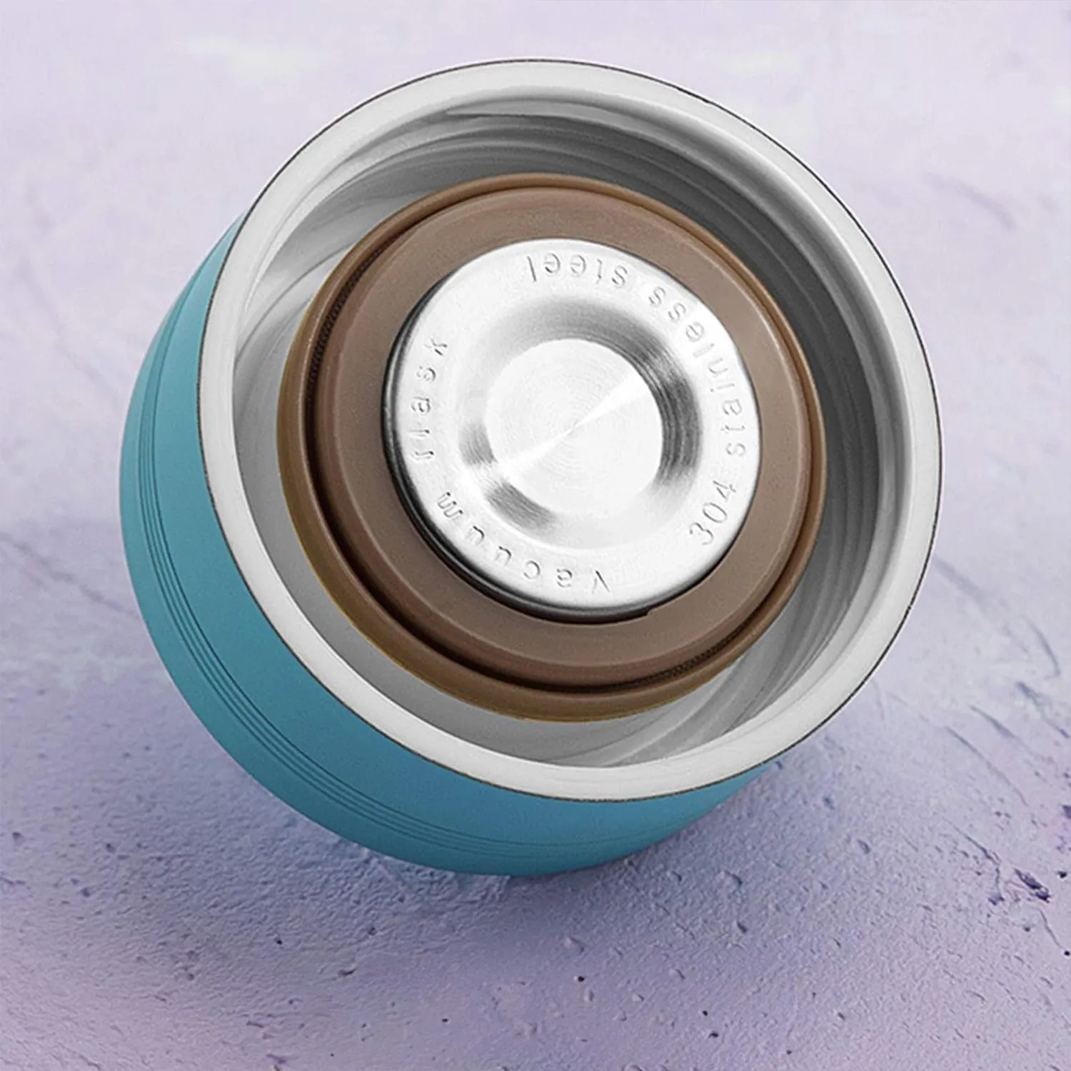 Timebox cana termos inox 450ml albastru-roz