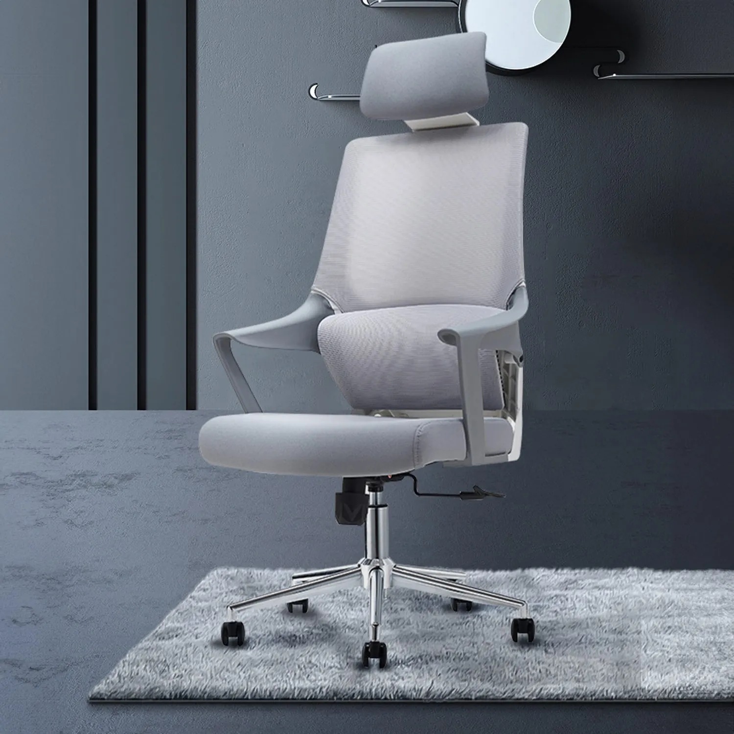 Scaun ergonomic Timebox Office 120° mesh gri memorie