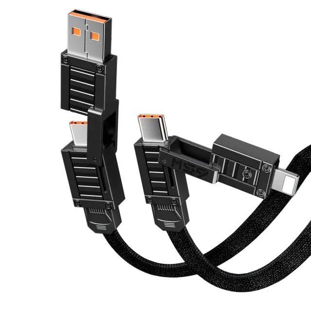 Timebox 4 in 1 65W cablu incarcare rapida negru 1,5m