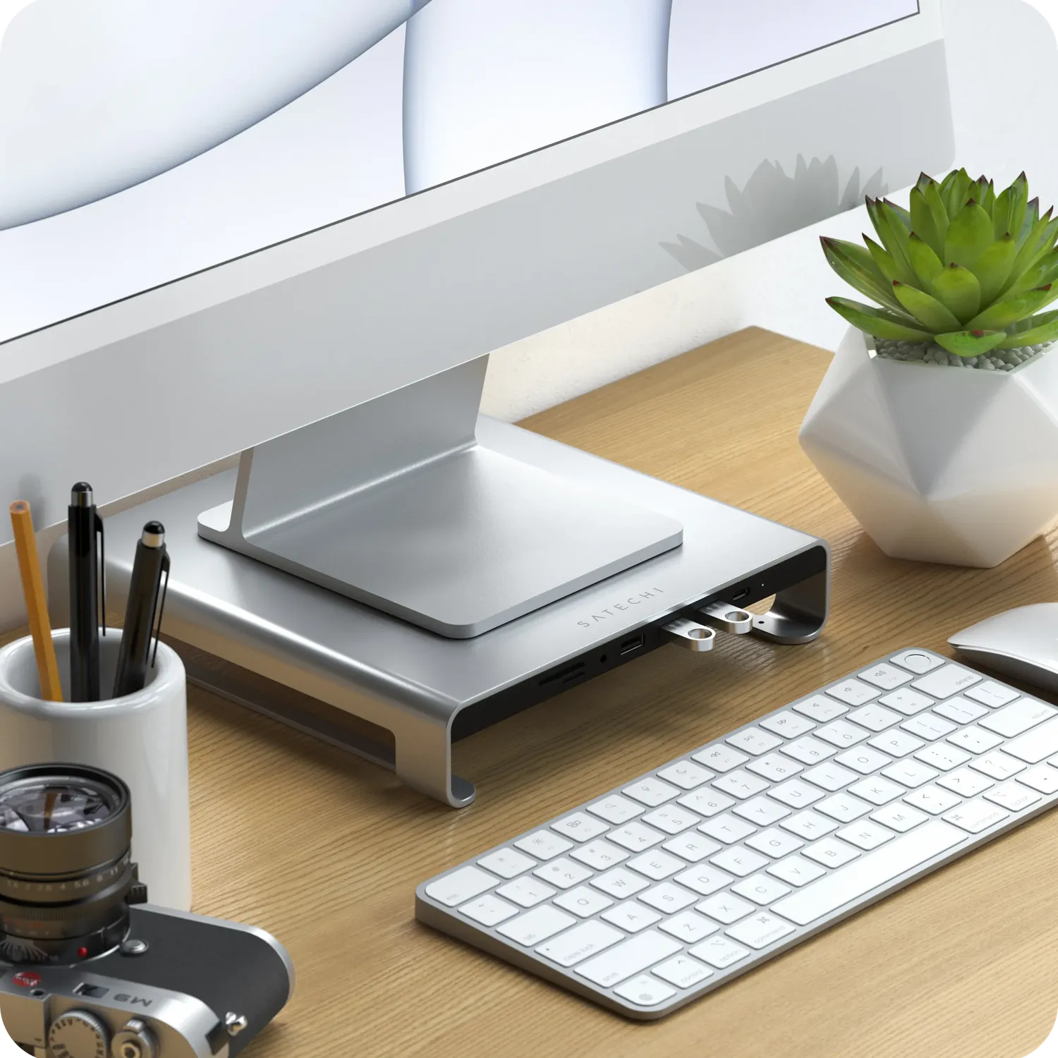 Satechi Type-C Monitor Stand Hub iMac stand Space Gray