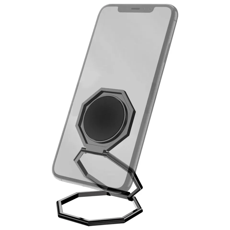 Timebox Ring Grip suport telefon adeziv negru