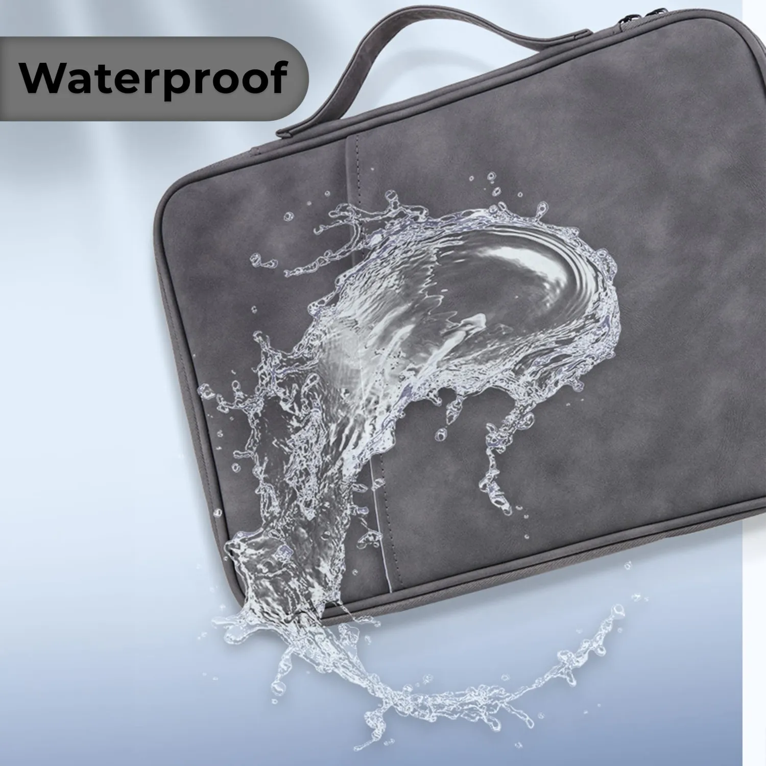 Timebox 12-14 inch geanta laptop gri impermeabila