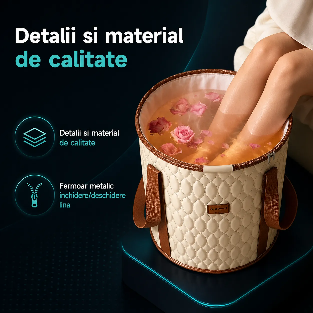 Timebox SPA cada pliabila picioare bej inalta