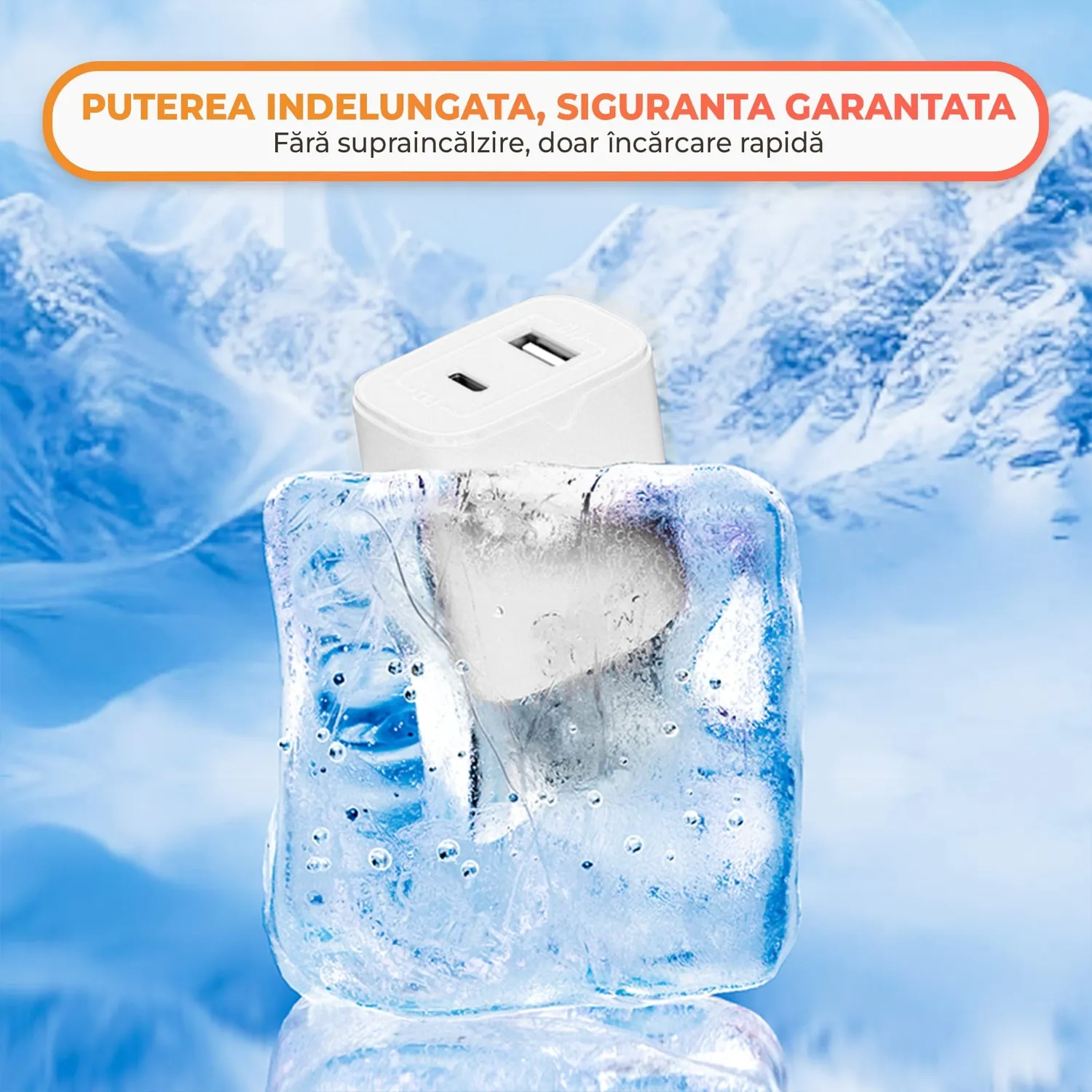 Timebox 33W incarcator retea alb USB-C USB