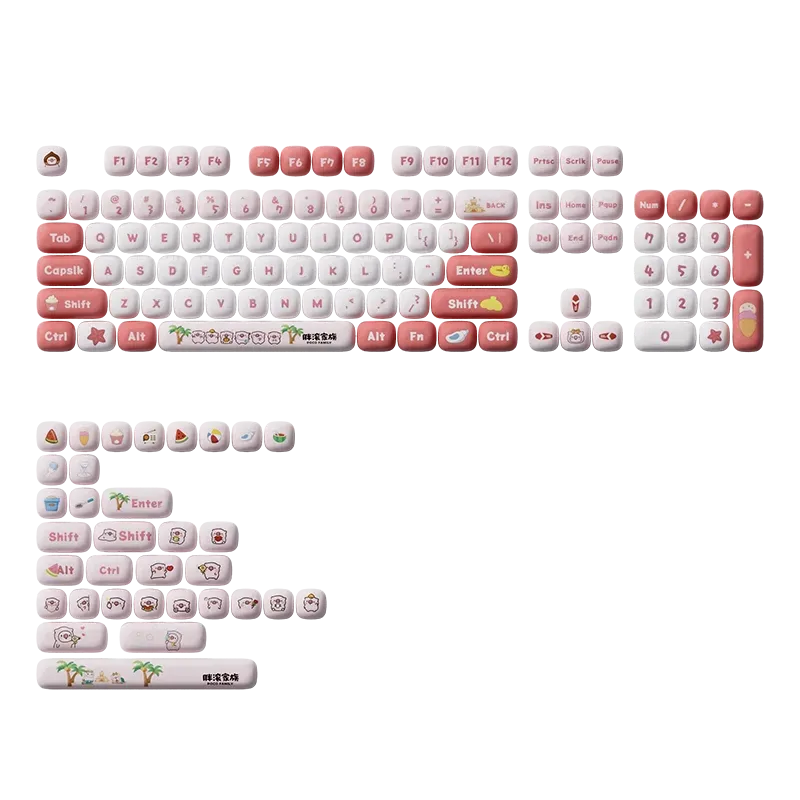 MonsGeek Poco Family set keycap-uri pastel