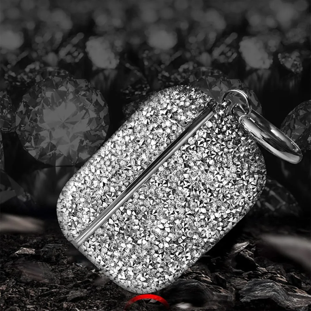 Timebox husă AirPods Pro argintie diamond antișoc