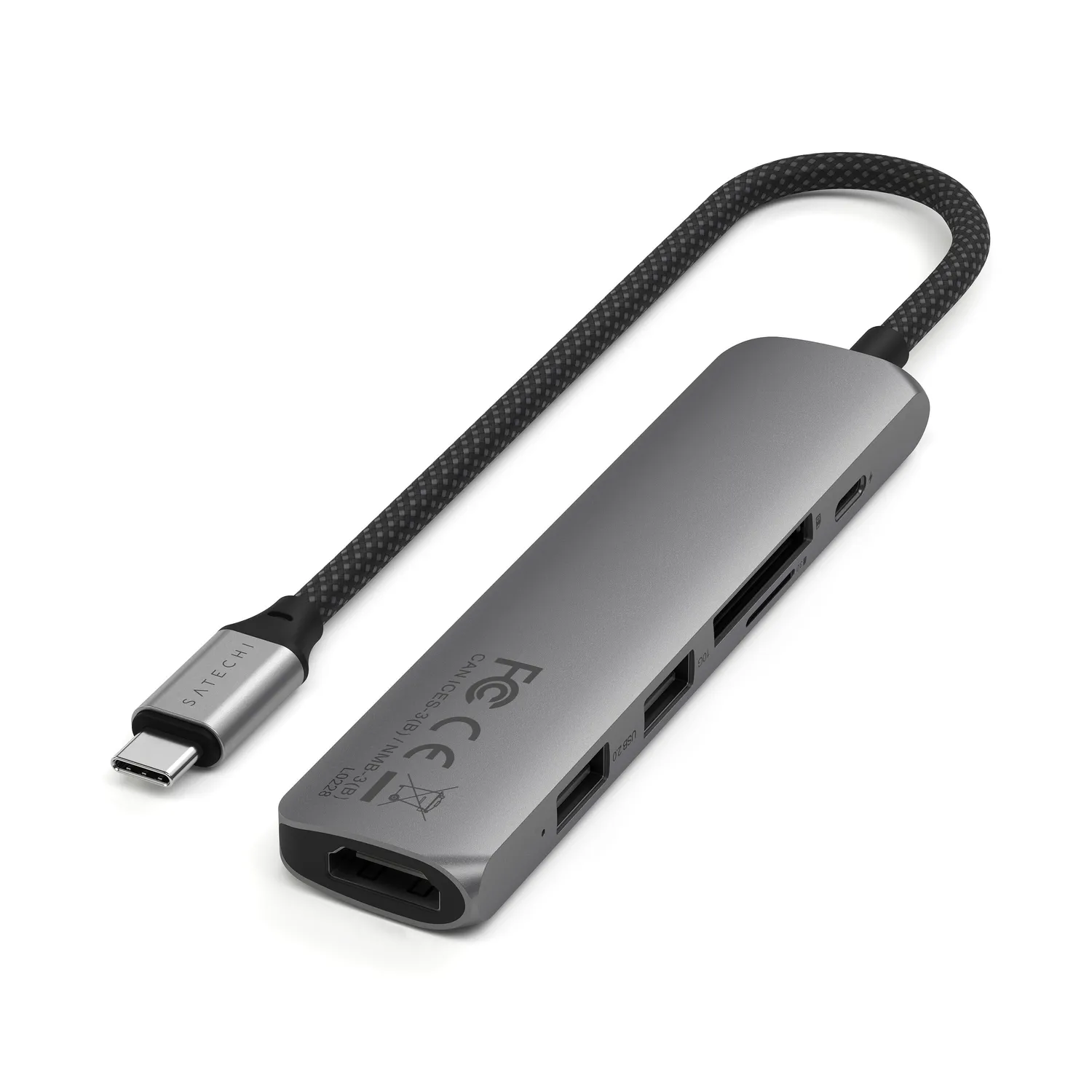 Satechi 6-in-1 Slim adaptor multiport USB-C HDMI 4K