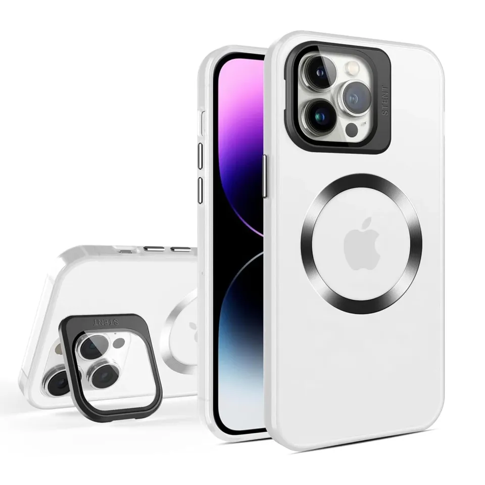 Timebox husa iPhone 15 Pro Max MagSafe alba