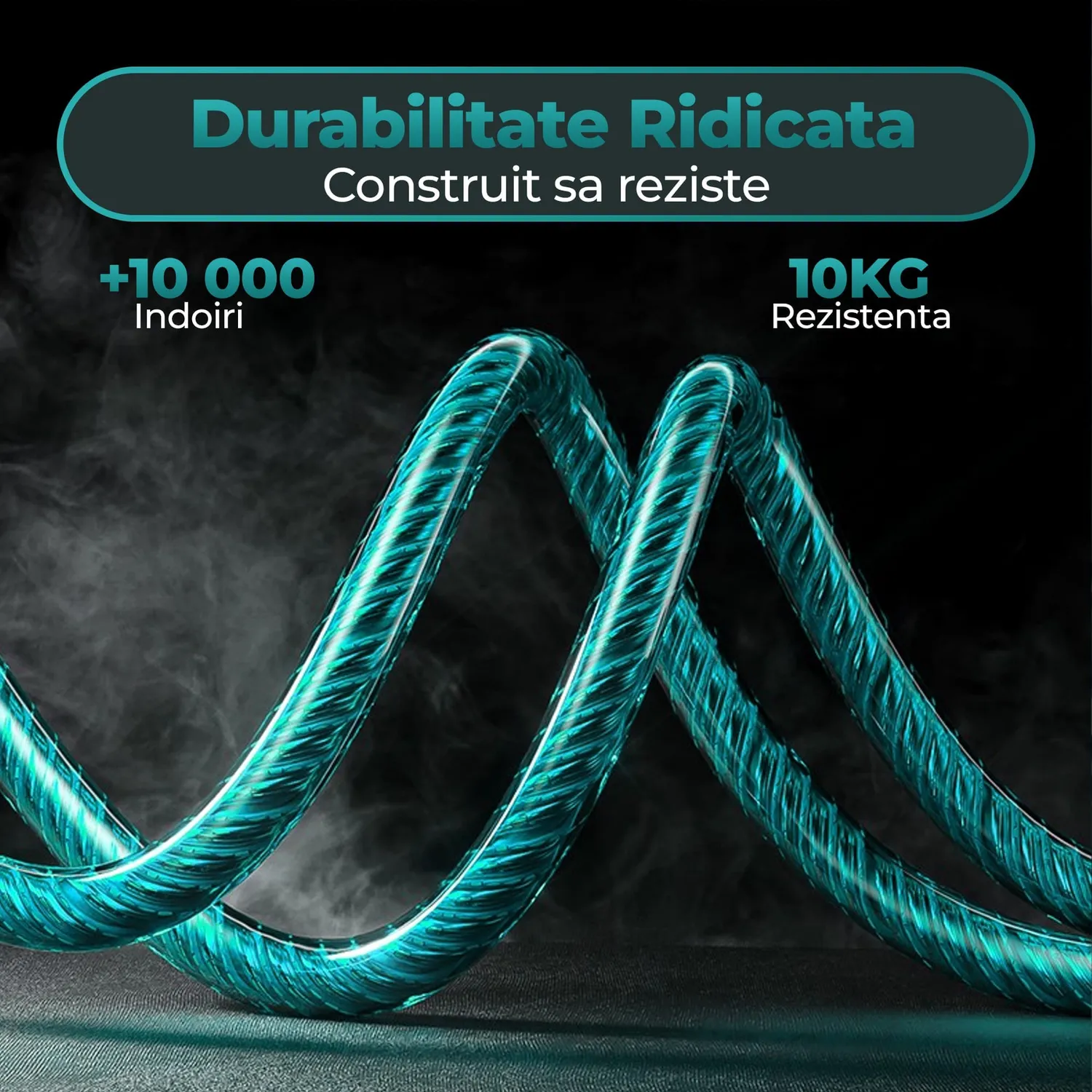 Timebox Cablu USB-C 100W 1m Turcoaz Date