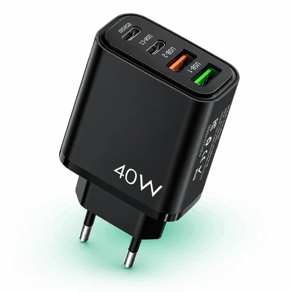 Timebox încărcător rețea 40W 4 porturi negru