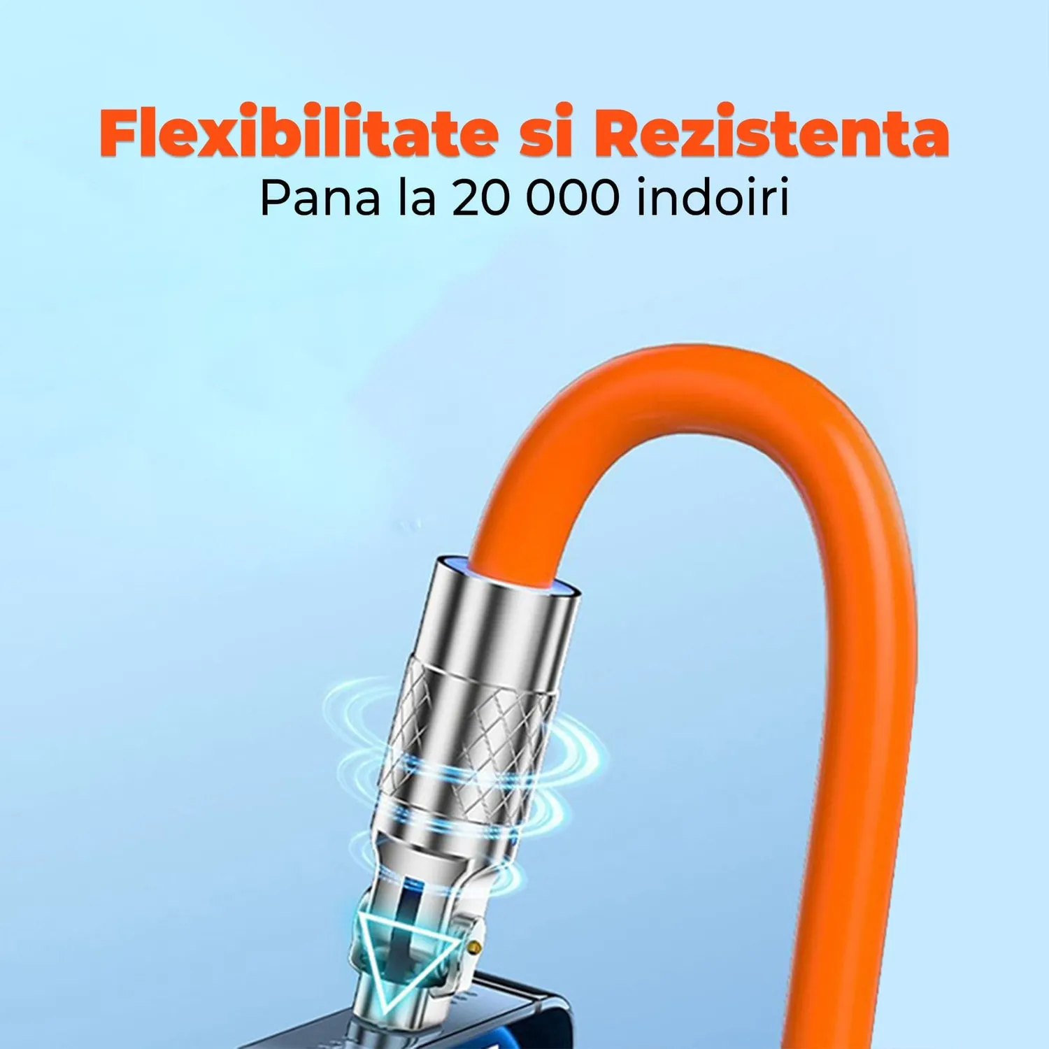 Timebox 120W cablu USB-C portocaliu 1,5m