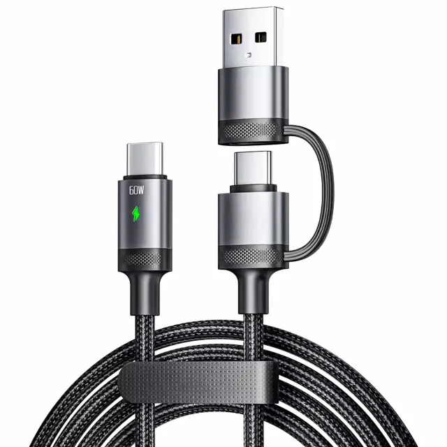 Timebox Cablu Incarcare USB-Type-C 60W 1,2m Negru