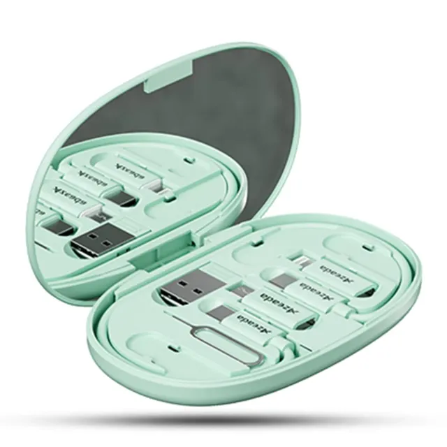 Timebox Cablu date 5 in 1 60W verde cu suport