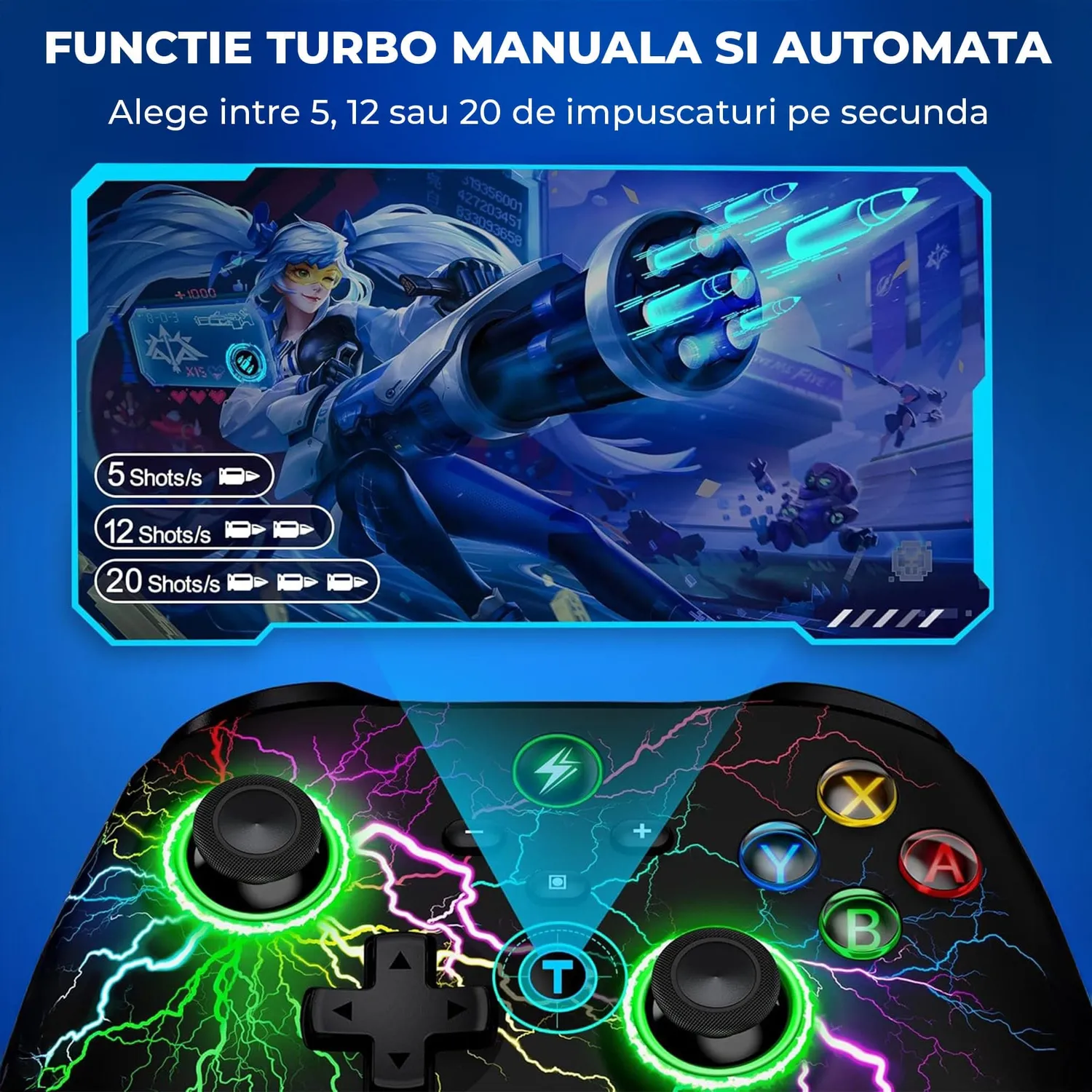 Timebox Controller Wireless RGB Turbo Negru 9 culori