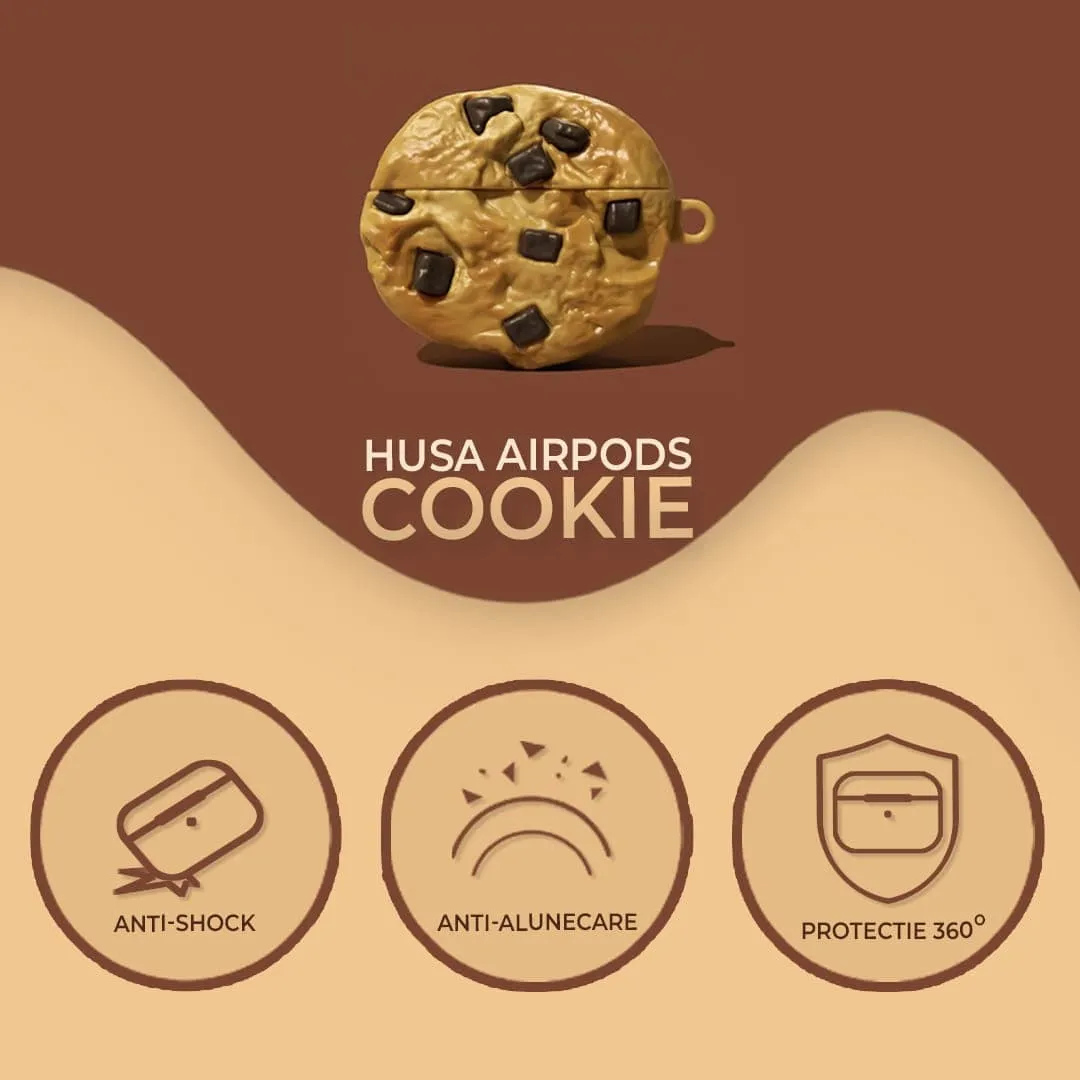 Timebox husă AirPods 2 Cookie anti-șocuri portocalie