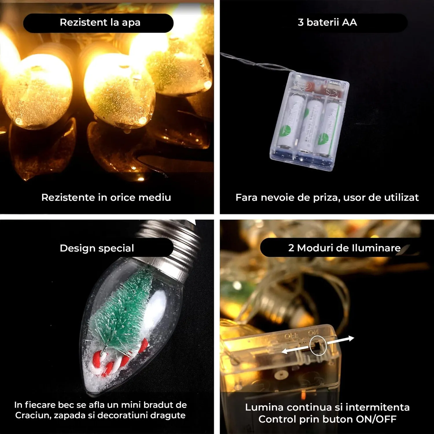 Timebox Instalatie Craciun Snow Globe 2m 10 LED interior exterior