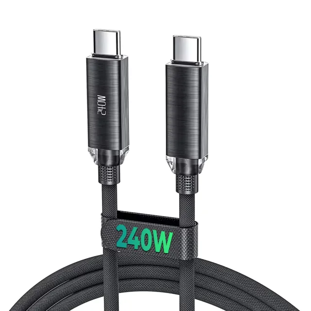 Timebox cablu USB-C Type-C 240W 2m negru nylon laptop