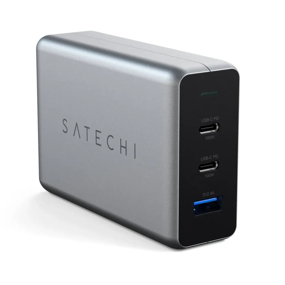 Satechi 100W USB-C PD incarcator GaN compact EU
