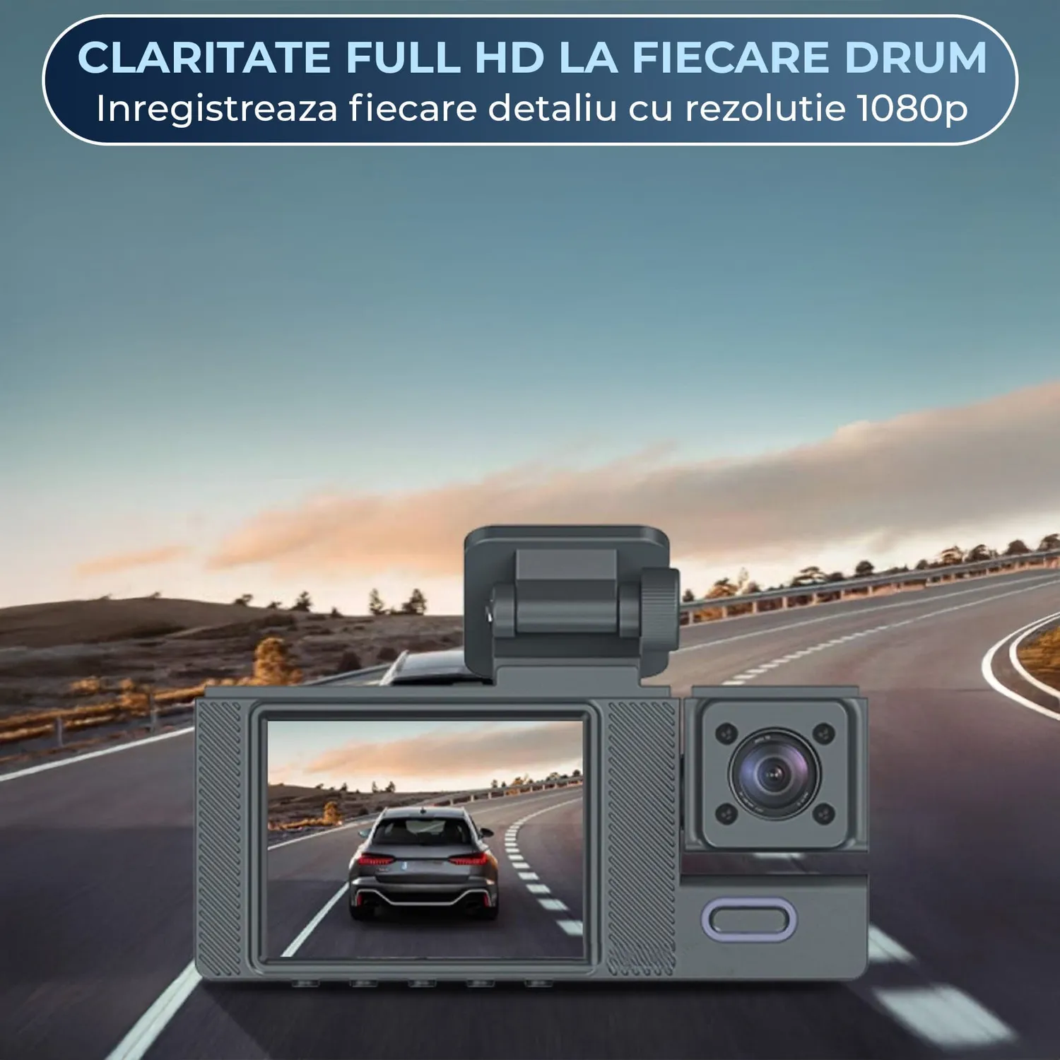 Cameră auto Timebox Full HD 1080p 170° tactilă