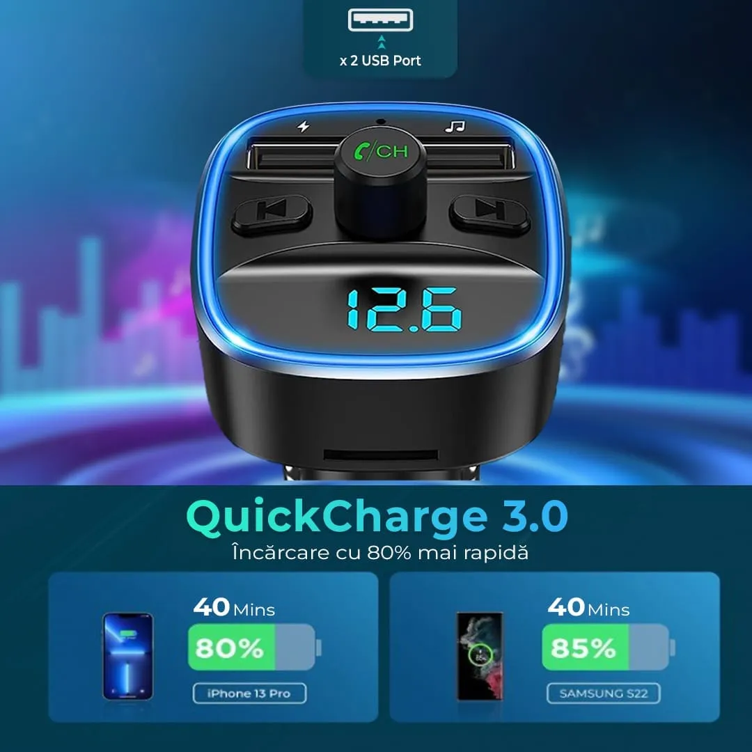 Timebox modulator FM bluetooth 5.0 auto