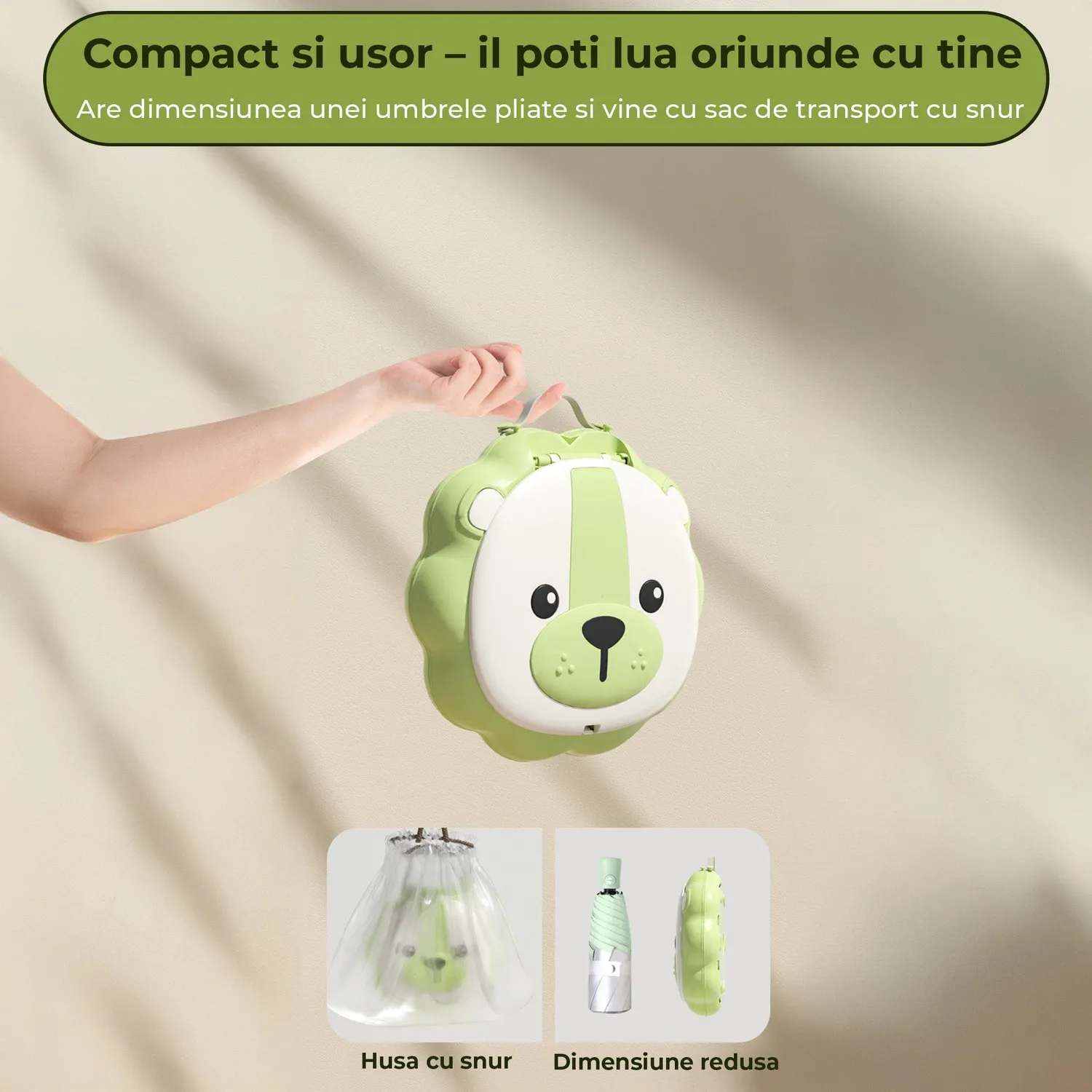 Timebox toaleta portabila pliabila copii verde
