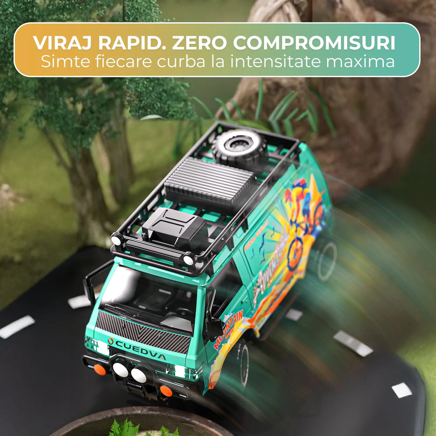 Timebox Van Off-Road masina RC 4WD verde