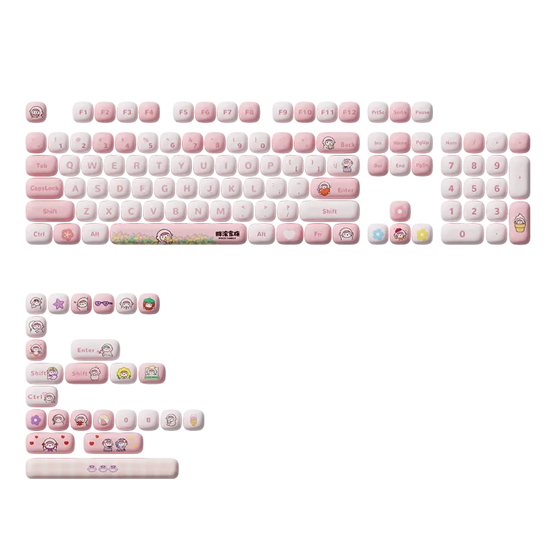 MonsGeek Poco Family set keycap-uri pastel