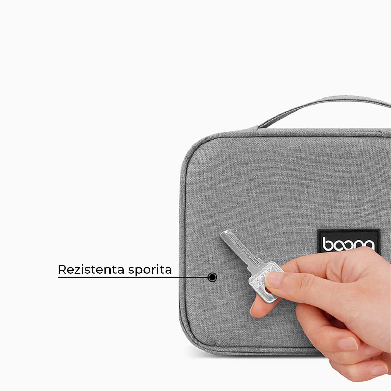 Timebox Geantă Accesorii Laptop Cabluri Gri Impermeabilă