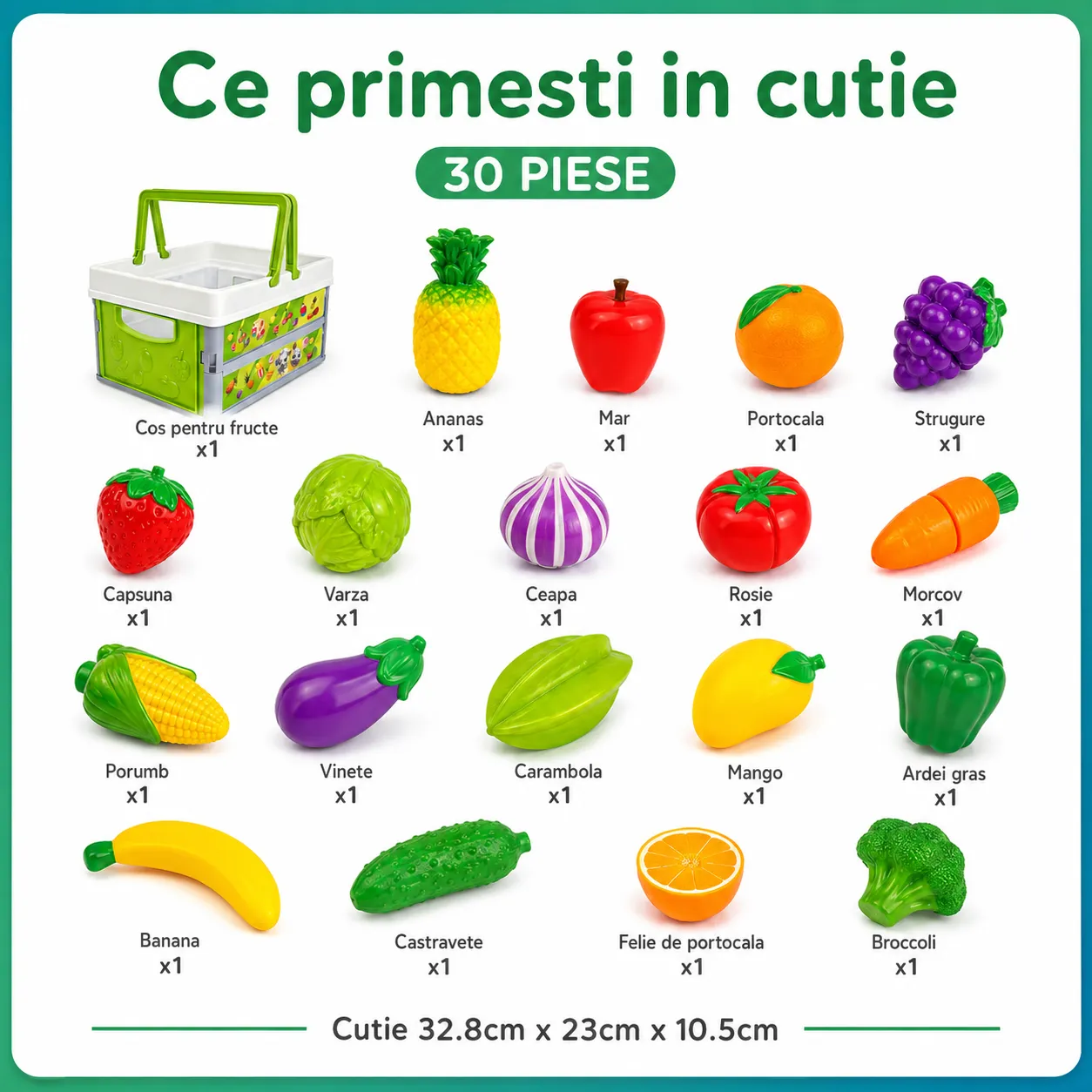 Timebox Set Joaca Educativ Alimente Fructe