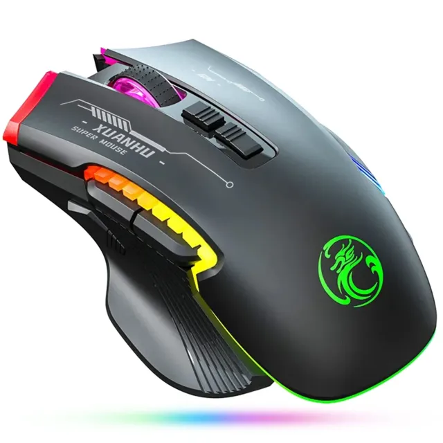 Timebox Mouse Gaming Wireless 3200 DPI RGB Negru Type-C