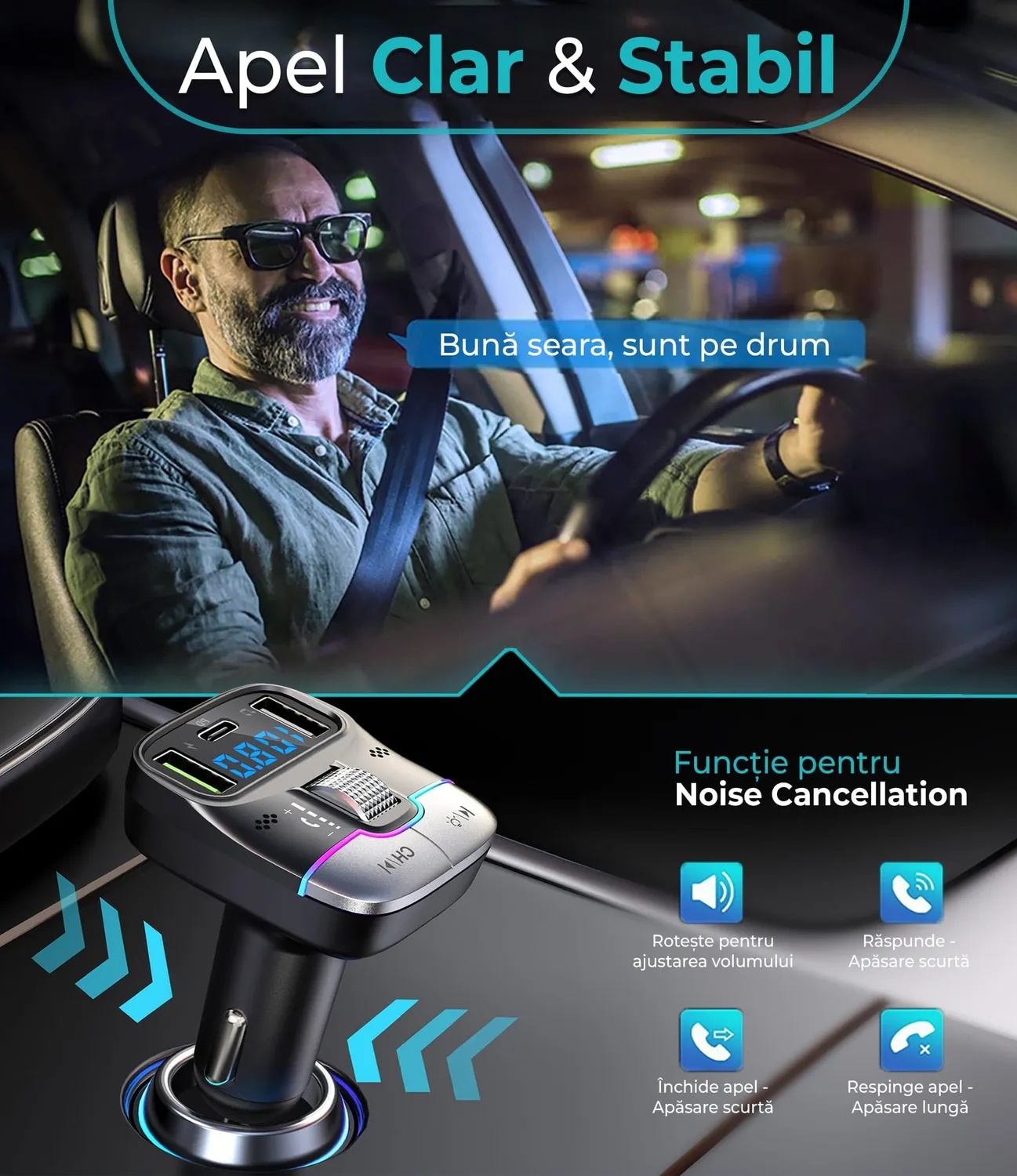 Timebox Modulator FM GZ01 bluetooth 5.0 hands-free QC3.0
